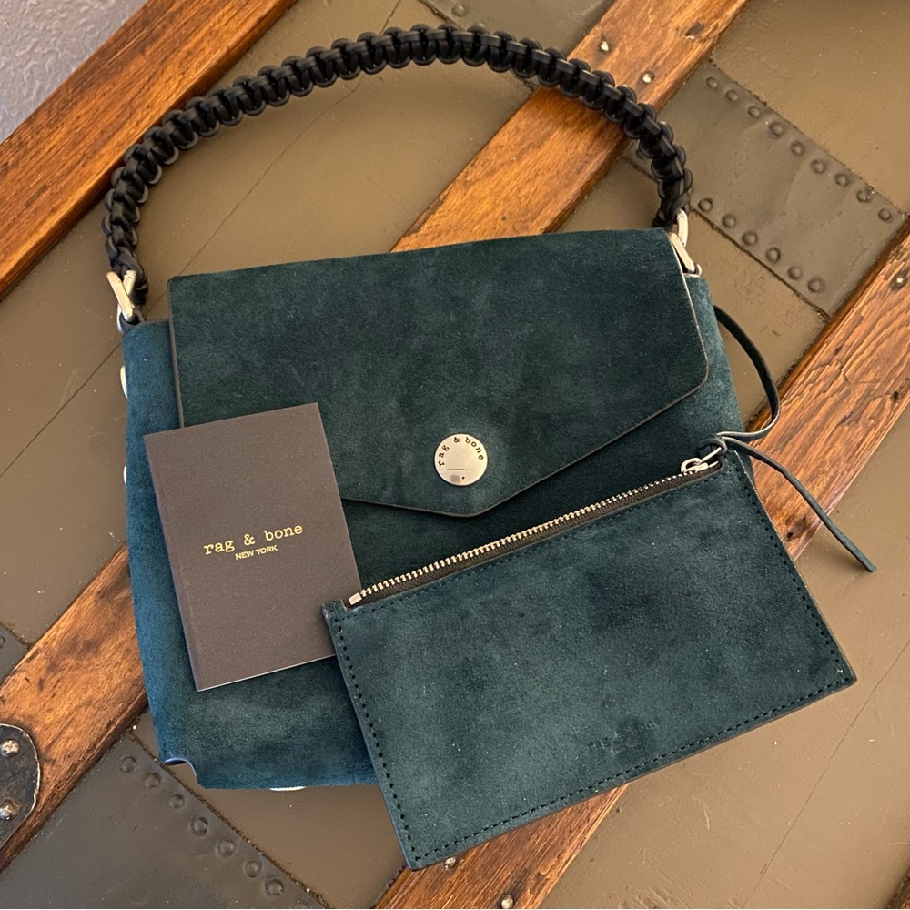 Emerald Green Suede Rag & Bone Bag